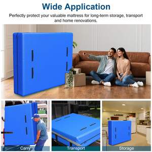 Waterproof Reusable <b>Mattress</b> <b>Cover</b> with Strong Wide Opening Zipper Strap Handle <b>for</b> <b>Moving</b> & Storage-Strong Convenient Protector - Product Image 6