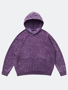 Sudadera con Capucha de Felpa de Algodón Lavado al Ácido de Alta Calidad para Hombre, con Logotipo Personalizado - Product Image 2