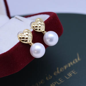 Pendientes de Perlas de Agua Dulce Mate de Plata S925 para Mujer, 10-11 mm, Grandes, Blancas, con Luz Intensa, Ligeras Imperfecciones, 100% Naturales - Product Image 2