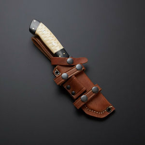 Cuchillo Skinner Multifunción de Acero de Alto Carbono Hecho a Mano, con Espiga Recta, para Caza, Camping y Senderismo al Aire Libre - Product Image 3