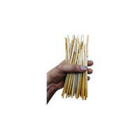 Pailles jetables en paille de blé, couleur naturelle, style classique, paquet de 50 pièces, biodégradables, écologiques, sans plastique, durables, pour les fêtes