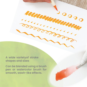 Marcador de pincel chino con tinta soluble en agua, 24 colores, pincel de cerdas de alta calidad, certificado EN 71-3 ASTM F963, suministros de arte TW - Product Image 5