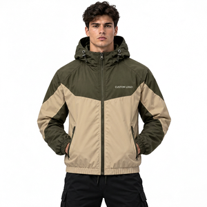 Veste coupe-vent légère écologique personnalisée, streetwear, tissu polyester coton, logo personnalisé, style urbain décontracté - Product Image 3