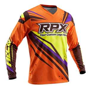 Maillot de Motocross Personnalisé avec Logo, en Polyester Respirant Imprimé, pour Hommes, pour la Moto, le VTT et le Motocross, Taille Adulte - Product Image 4