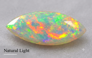 Opale arc-en-ciel naturelle, pierre précieuse en vrac, opale de feu, taille marquise, pour la fabrication de bijoux - Product Image 4