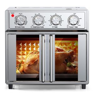 PlumChef Four à convection multifonctionnel à porte française 29,5 QT 1700W, four grille-pain extra large 6 tranches - Product Image 1