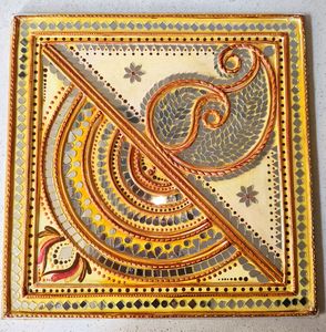 Best Quality Lippan design <b>wall</b> <b>Panel</b> Ornamental Metal Hanging Artwork with Intricate Embossed Design for Home and Office - Product Image 4