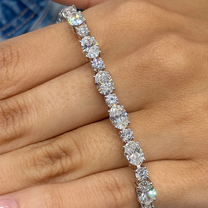 IGI Certified Round Brilliant Lab Grown Diamond Tennis Bracelet 10K 14K 18K Yellow White <b>Rose</b> <b>Gold</b> Luxury Bridal Jewelry - Product Image 2