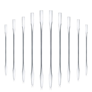 Espátula de Maquillaje de Acero Inoxidable Alemán de Doble Punta, 10 Piezas, Calidad Grado A+, Acabado Pulido para Mezclar Cosméticos - Product Image 1
