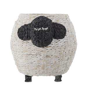 Cesta decorativa de jacinto de agua con forma de oveja de Sisu Handicraft, cesta organizadora de mimbre para guardar objetos, para la habitación de los niños. - Product Image 2