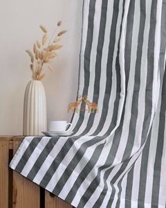 ผ้าม่านผ้าฝ้ายพิมพ์ลายบล็อกสีสันแบบคลาสสิก เป็นมิตรกับสิ่งแวดล้อม เหมาะสำหรับใช้ในบ้าน โรงแรม และร้านกาแฟ - Product Image 4