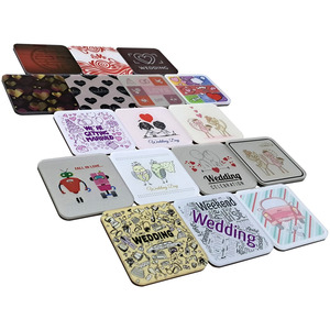 Aimants carrés en acrylique colorés – Autocollants magnétiques pour cadeaux de mariage et décoration de réfrigérateur - Product Image 6
