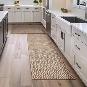 Tapis de cuisine moderne antidérapant, résistant à la saleté, personnalisable, lavable, avec envers en caoutchouc, épaisseur moyenne, en polyester, fabriqué à la machine pour la maison - Product Image 2
