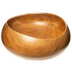 Bol à salade décoratif en bois, fait main, écologique, compatible lave-vaisselle, non toxique - Product Image 1