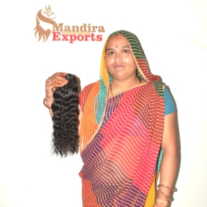 Cheveux humains Remy naturels indiens coupés en cuticules, non traités chimiquement, noirs, double épaisseur, bouclés, 100g, vendus par le fournisseur - Product Image 4