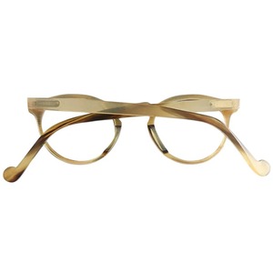 Lunettes rondes en corne de buffle, monture optique vintage faite à la main, légères, de luxe, unisexes - Product Image 1
