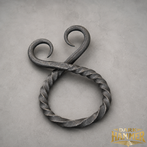 Boucle de ceinture Dark Hammer DHA-502600-bk en fer torsadé forgé à la main, imitation tête de troll médiévale antique, pour la décoration intérieure et les entreprises - Product Image 3