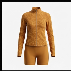 Latest Fresh Design <b>Yoga</b> <b>Set</b> For Women Mid Waist Fitness Wear With Elastic Sport Winter Sports Exercise Activewear Outfit - Product Image 1