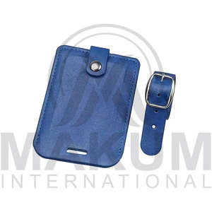 Etiqueta de equipaje de cuero genuino de alta calidad, cuero suave de lujo con logotipo personalizado - Product Image 3