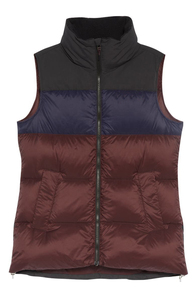 Chaleco Acolchado para Mujer con Bloques de Color, Cuello Alto, Cierre de Cremallera, Cortavientos, Prenda Exterior Informal, Ligero y Cálido - Product Image 5
