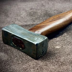 Martillo de Acero de Damasco, Martillo Decorativo de Acero Forjado Premium, Hecho a Mano, con Cabeza de Metal con Patrón, Pieza de Colección - Product Image 6