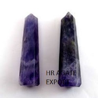 Venta al por mayor de piedra de ágata natural de la mejor calidad, Chakras varitas de siete curativas, torre de cristal de Chakra, punto obelisco tallado grabado