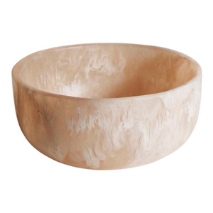 Tazón para Servir de Resina con Efecto Mármol, Resistente al Calor, Ligero, Sin Recubrimiento, Pulido, Diseño Moderno, Estilo Imperial, para Fiestas en Casa - Product Image 2