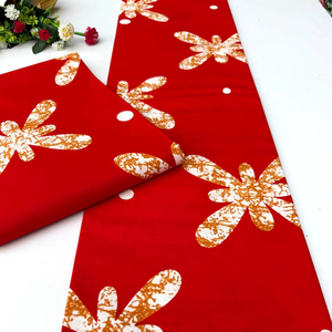 Libya Inspired African Wax Print Cotton Fabric for Women Fashion Apparel and Craft Sewing with Vibrant Patterns - Product Image 1