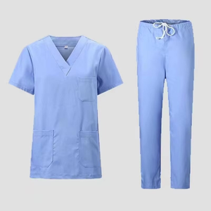 Tenues chirurgicales pour femme, ensemble de blouses médicales, vêtements de travail pour salon, uniformes médicaux unisexes de couleur unie pour infirmières, spa et hôpital - Product Image 2