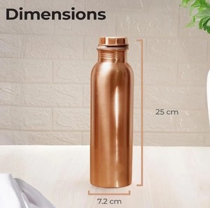 <b>Copper</b> <b>Water</b> <b>Bottle</b> Pure <b>Copper</b> Reusable Drinking <b>Bottle</b> For Home Office Travel Fitness Gym Sports Outdoor - Product Image 3