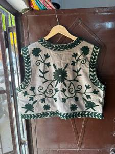 Wholesale Velvet Suzani Vest <b>Coat</b> Handmade Embroidered <b>Sleeveless</b> Lightweight Cotton Short Boho Jacket <b>Women</b> Bohemian Ethnic - Product Image 3