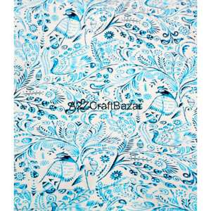 Tela de Algodón 100% Ecológica, Estampada a Mano, Ligera, Hecha en India, Material Crudo Jaipur Sanganeri, Venta al Por Mayor - Product Image 5