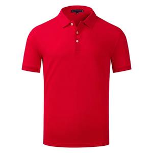 Chemise polo pour homme, style décontracté, motif uni, manches courtes, anti-rides, coton uni, chemises polo de golf - Product Image 4