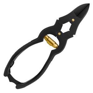 Mycotic Toe Nail Nipper 6 Inch Double Action Black with Gold Spring Stainless Steel <b>Thick</b> Nail Cutter Podiatry Foot Care Tool - Product Image 1