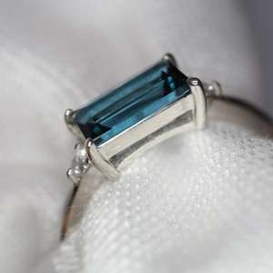 Bague de fiançailles vintage Art Déco en argent sterling 925 avec topaze taille ovale et baguette, certifiée IGI, pierre de naissance de novembre pour femme - Product Image 6