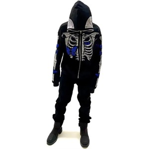 Conjunto Deportivo para Hombre, Talla Grande, con Logotipo Personalizado, Pedrería, Resistente al Viento, con Sudadera con Capucha y Pantalones Deportivos, 100% Algodón, 2026 - Product Image 3