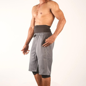 กางเกงขาสั้นอัลวาห์ราสำหรับผู้ชายแบบพรีเมียมขายส่ง ผ้าสองชั้น ความยาวระดับเข่า เอวสูง เหมาะสำหรับเล่นกีฬา ว่ายน้ำ ออกกำลังกาย และฝึกซ้อม - Product Image 4