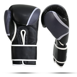 Premium Leather Boxing Gloves for Training Sparring Heavy Bag Work Muay Thai Kickboxing MMA with <b>Velcro</b> Wrist <b>Strap</b> 8oz 10 oz - Product Image 4