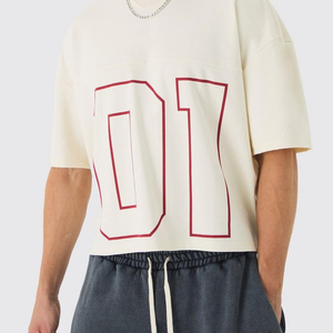 Camiseta de Fútbol Americano Personalizada al por Mayor, Unisex, Cuello en V, Manga Corta, Estilo Urbano, Tallas Grandes, Sublimada, para Verano - Product Image 6