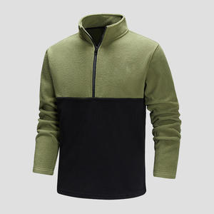 Sudadera personalizada con media cremallera y hombros caídos, de algodón y forro polar, para programas minoristas de ropa urbana de gran tamaño. - Product Image 5