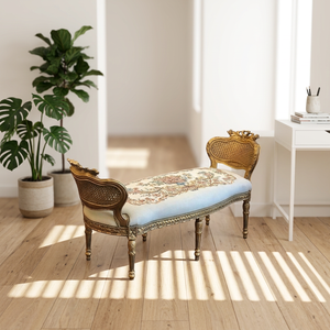 Chaise de salon de style français antique, dossier Queen Anne, assise rembourrée en mousse, pieds en bois, garantie 5 ans, pour chambre et entrée - Product Image 2