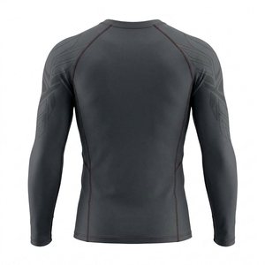 Breathable Athletic Performance <b>Top</b> for Surfing Fitness Training <b>Long</b> <b>Sleeve</b> Sportswear for <b>Swimming</b> Men Rash Guard Quick Dry - Product Image 2