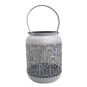 Farol con diseño de hojas grabadas para el hogar, villas, iluminación de suelo y mesa, uso decorativo, portavelas de metal. - Product Image 1