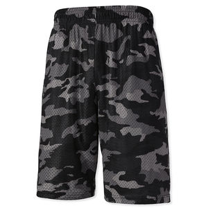 Shorts de basketball pour hommes en gros, pas chers, en promotion, 100 % polyester, maille respirante, logo personnalisable sur le devant, séchage rapide, ajustables - Product Image 2