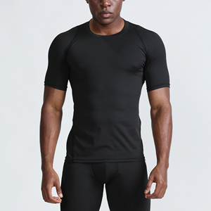 <b>Men's</b> Athletic Compression <b>Base</b> <b>Layer</b> Shirt Solid 240g Spandex Polyester Quick Dry Seamless Anti-Odor Windproof Full Sleeve OEM - Product Image 1