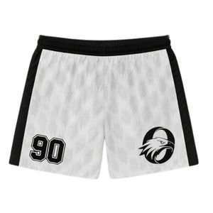 Men White Black Sublimation Lacrosse Uniform Set Polyester Lightweight Sports Team Jersey Shorts <b>Athletic</b> Performance Clothing - Product Image 3