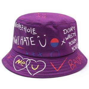 Chapeau Bob Personnalisé Tendance avec Logo Brodé, Chapeau de Pêcheur en Coton à Large Bord, Chapeau de Soleil d'Été pour la Plage, Unisexe - Product Image 4