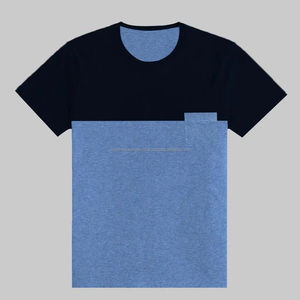 Camiseta básica de verano con cuello redondo de dos tonos para hombre con logotipo personalizado, superventas de 2024, impresión Digital de Pakistán - Product Image 4