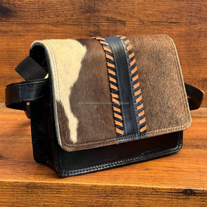 Bolso bandolera de piel de vaca occidental de diseñador de lujo al por mayor, bolso de mano bohemio para mujer, Bolso multiusos - Product Image 3