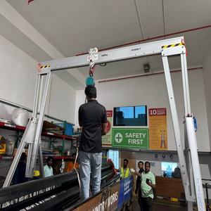 <span class=keywords><strong>200kg</strong></span> 400kg 500kg 1t 2t 3t 5t אלומיניום אור מטלטלין נייד מתכוונן גובה מיני מתקפל נייד Gantry מנוף למכירה - Product Image 5